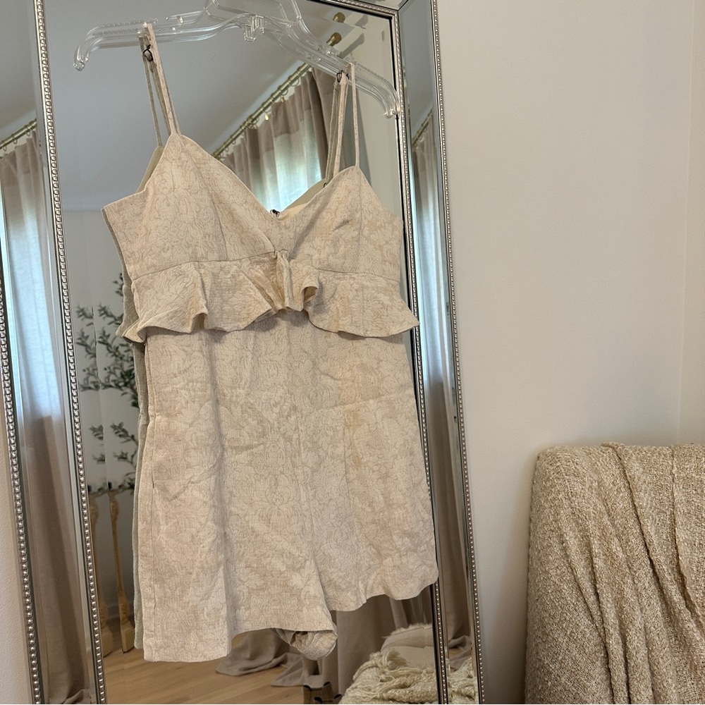 BCBG Nude Ruffle Romper - Picture 3 of 3